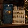 Christmas Eve Countdown Calendar Nativity Advent 2026 24 Day with Ritual Gift for Everyone Pcs 2D Acrylic Religious Figures Holiday Gifts Christians