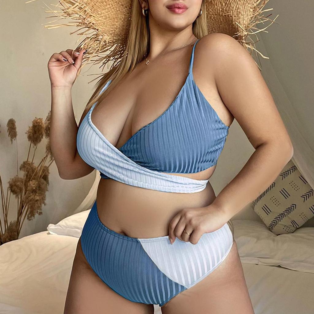 Fashion Women's Sexy Backless Temperament Beachwear Split Bikini Swimsuit