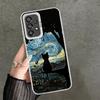 Black Cat Aesthetic Pattern Soft Phone Case for Samsung A17 A16 A15 A14 A13 A57 A56 A55 A54 A53 A37 A36 A35 A34 A33 A26 A25 A24