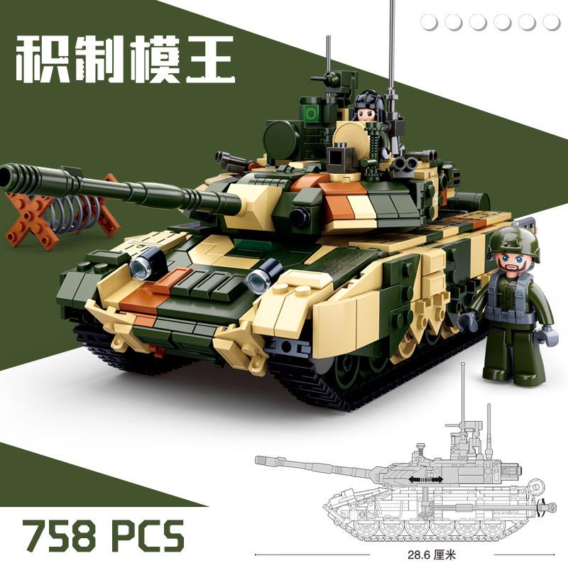 T-54 Main Battle Tank Building Block Classic World War Military Armored Vehicle Model Bricks M4A3 BMP T90 II STEM DIY Model Kit 3D Interlocking