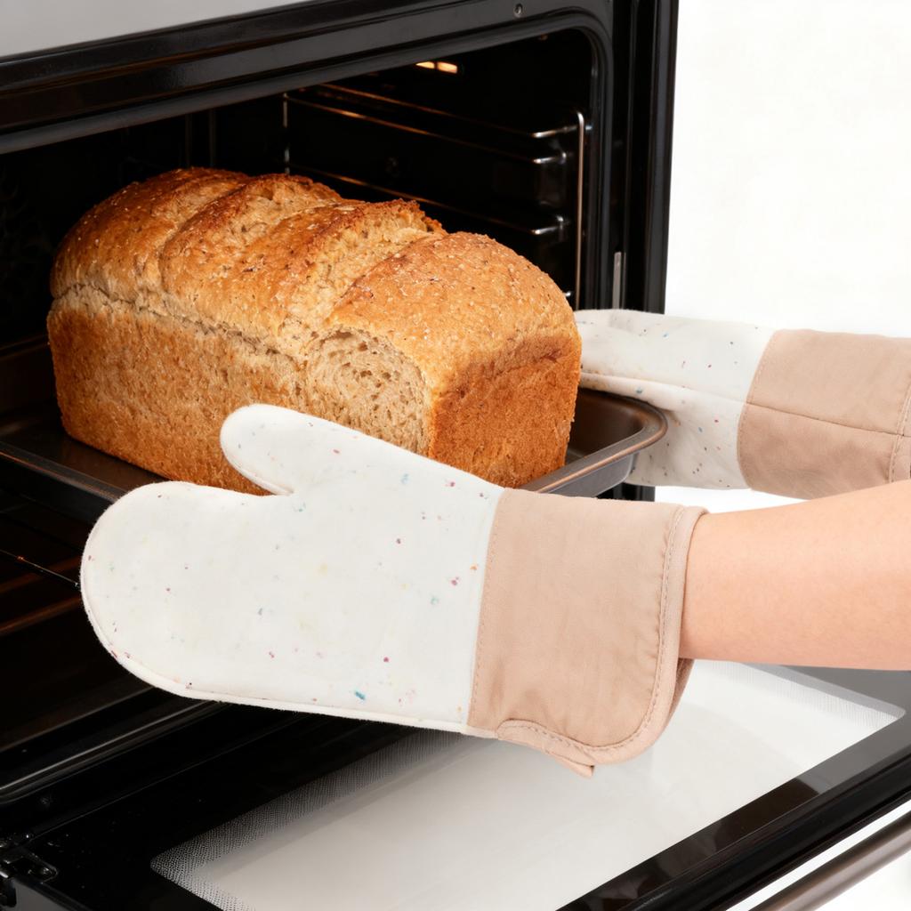 Oven Mitts Pot Holders Set 500 Degrees F Silicone Kitchen Oven Gloves Potholders Anti Slip Washable for Cooking Baking