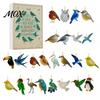 Decorative Bird Charms for Party Favors Sea Glass Advent Calendars 2026, 24 Days Christmas Countdown Calendar with 2026 2D Ornaments Home Tree