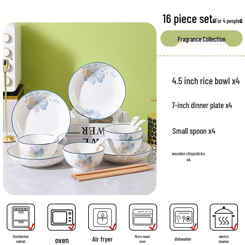 OIMG Ningxiang 16-Piece Ceramic Dinnerware Set