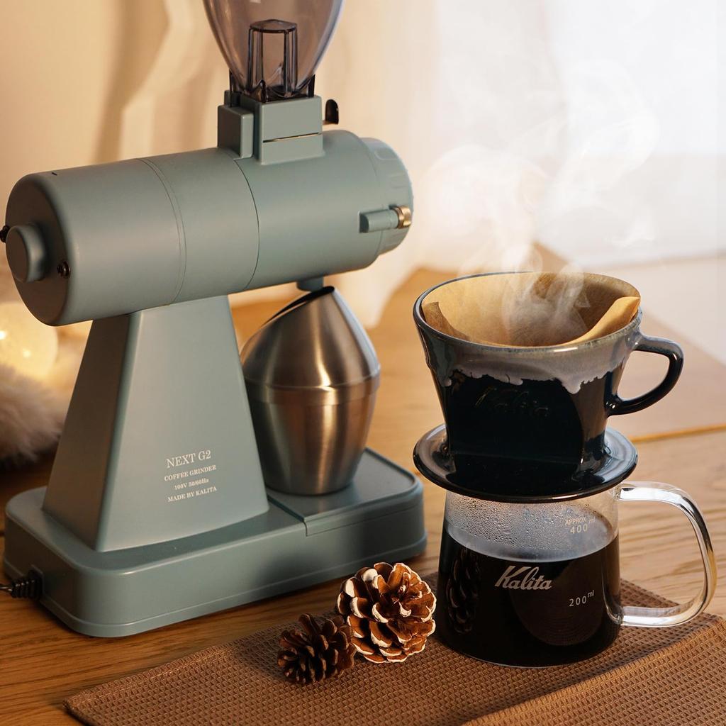 Kalita NEXTG2 Electric Coffee Aqua Made In Limited Edition Color Perfect for Coffee This Compact Grinder Offers a Design Perfect for Outdoor and