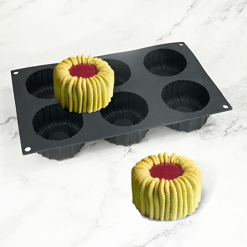 Cylindrical Coil Texture Baking Cake Molds Food-Grade Silicone Pudding Mould Chocolate Mold
