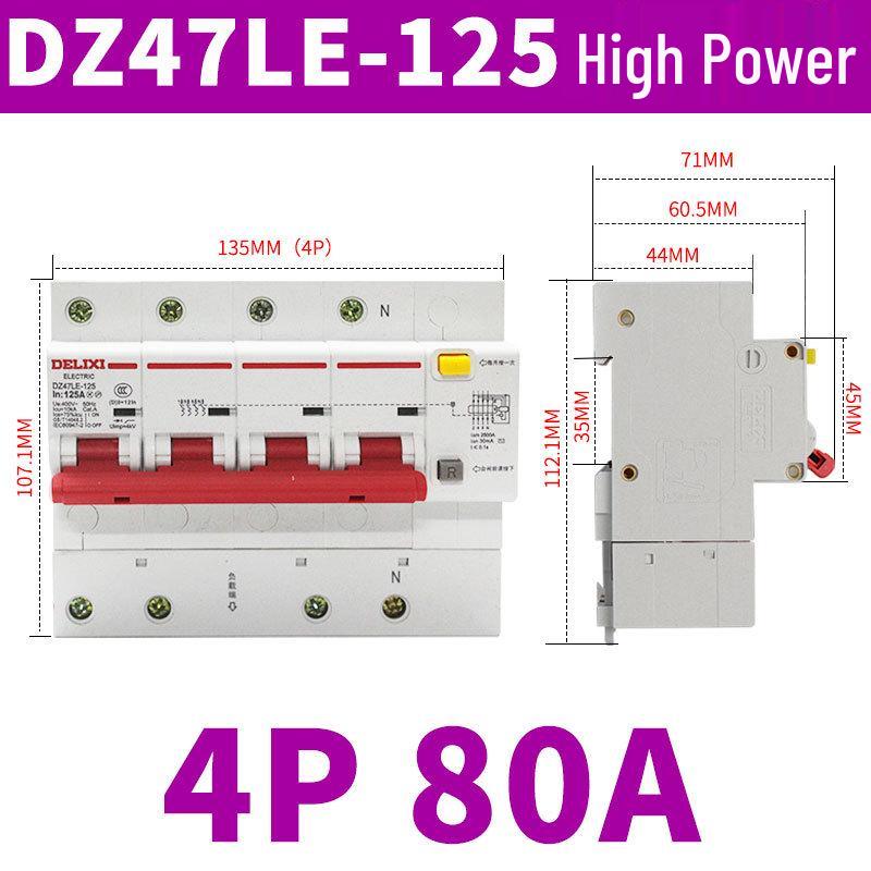 Delixi 220V Miniature Air Switch Circuit Breaker 2P with Leakage Protection, 1P+N, 3P, 4P.