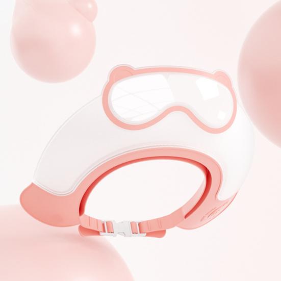 Bonnet de Lavage pour Bébé Imperméable Chapeau de Bain Bord en Silicone Sans BPA Qualité Alimentaire Bandeau Réglable Protection Douce pour Yeux Oreilles pour Bébés Jeunes Enfants Douche Douce