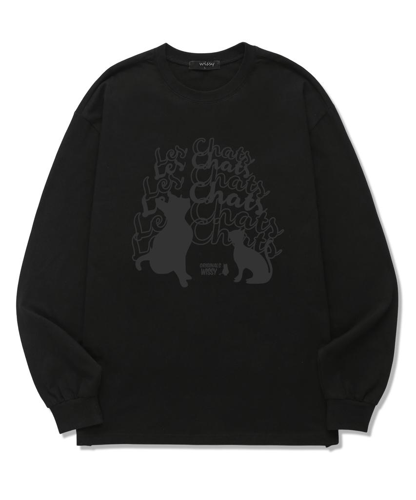 Wissi Cat Chatting Long Sleeve T-Shirt (Wls012) White