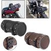 Universal Brown/ Black Motorcycle Tool Bag Front Fork Handlebar Saddlebag Roll Barrel Racing Tail Barrel Storage Accessories
