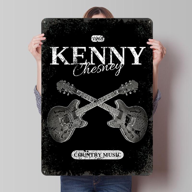 

Kenny Chesney Country Music Metal Poster Customized Wall Art Retro Vintage Tinplate Signs for Gaming Room Decoration At Home 7.9x11.8In(20x30cm)