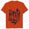 Team Bride Y2k Tops Bridal Shower Wedding Shirt This Witch Is Getting Hitched Lit T-Shirt Halloween Bachelorette Party EVJF Tees
