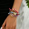 European and American Niche Heart-shaped Pig Nose Design Bracelet Female Personality Dopamine Color High-end Jewelry