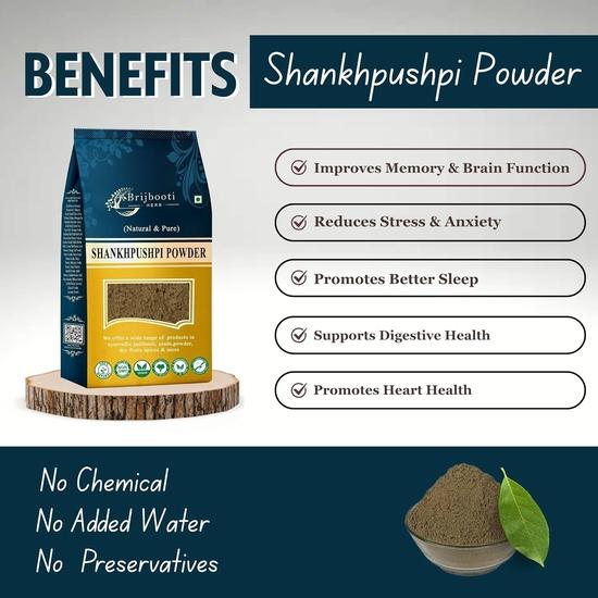 Birju Mahavir 1 KG PURE SHANKHPUSHPI/CONVOLVULUS PLURICALIS POWDER (BMKB), Natural (BMPL-339)