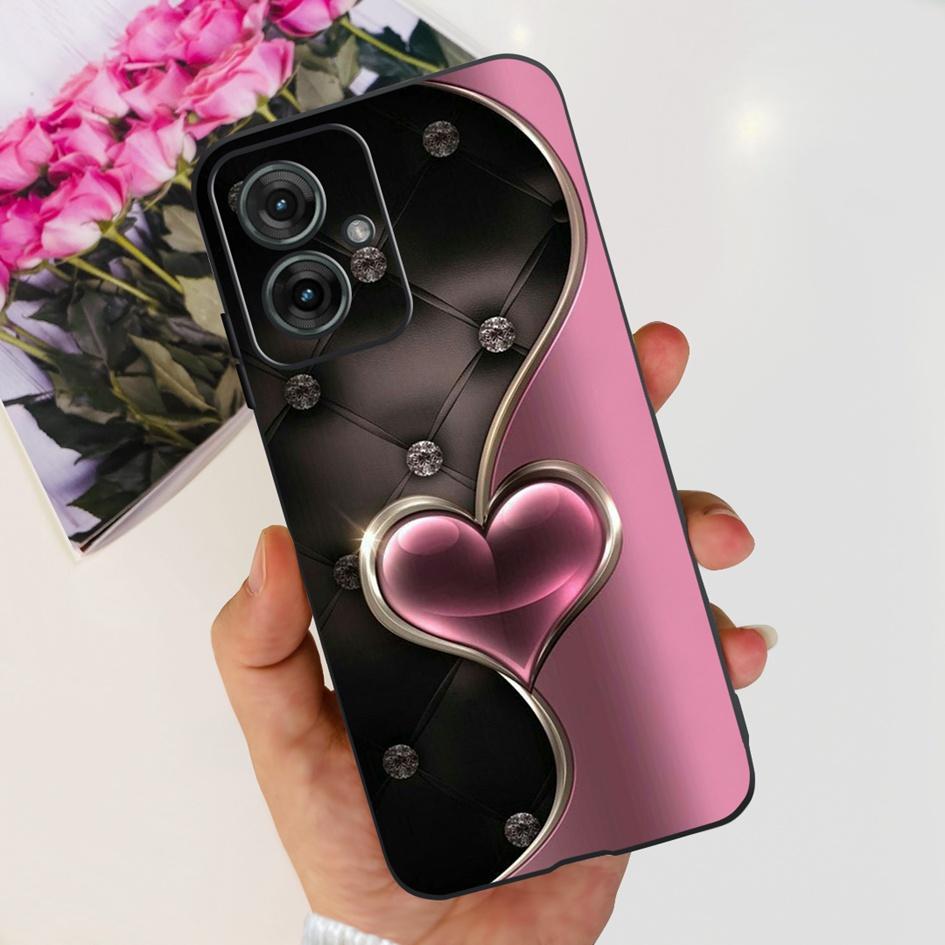 For Motorola Moto G55 5G Case Black TPU Soft Silicone Funda Shockproof Cover For Moto G55 2024 Phone Cover G 55 Protective Shell