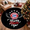 FC Bayern Muster Runder Teppich, Innen-/Außenmatte, für Picknick, Spielzimmer, Schlafzimmer, Büro, Wohnzimmer, Heimdeko Teppich, Geburtstagsgeschenk