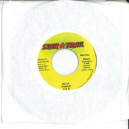 

7inch Record A & R - Bills NONE STAR TRAIL 1999 Jamaica Reggae, Ska & Dub Used