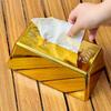Plastic Desktop Paper Box Luxury Tissue Dispenser Large Capacity Napkin Holder Home Use