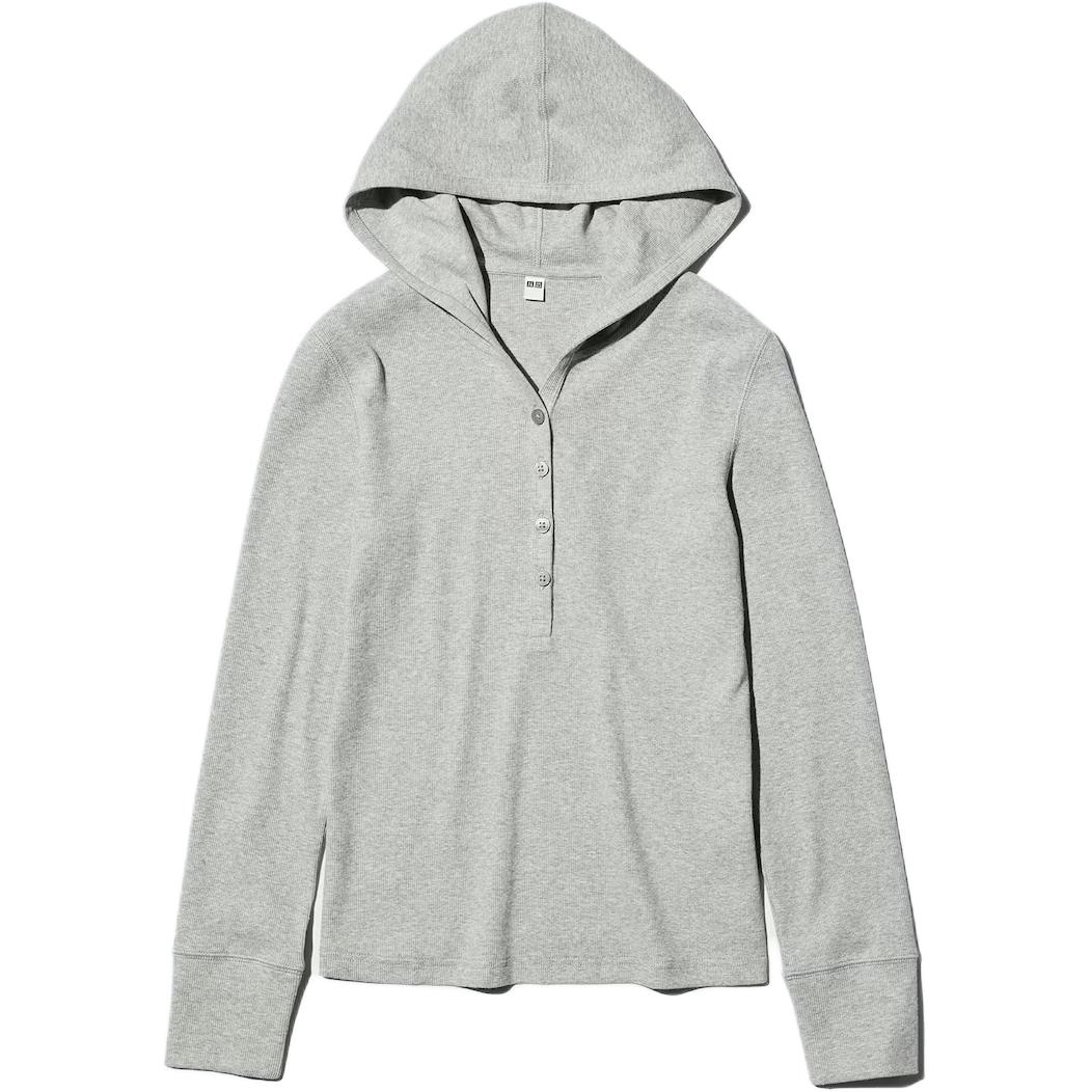 UNIQLO ar kapuci, rievota, garām piedurknēm