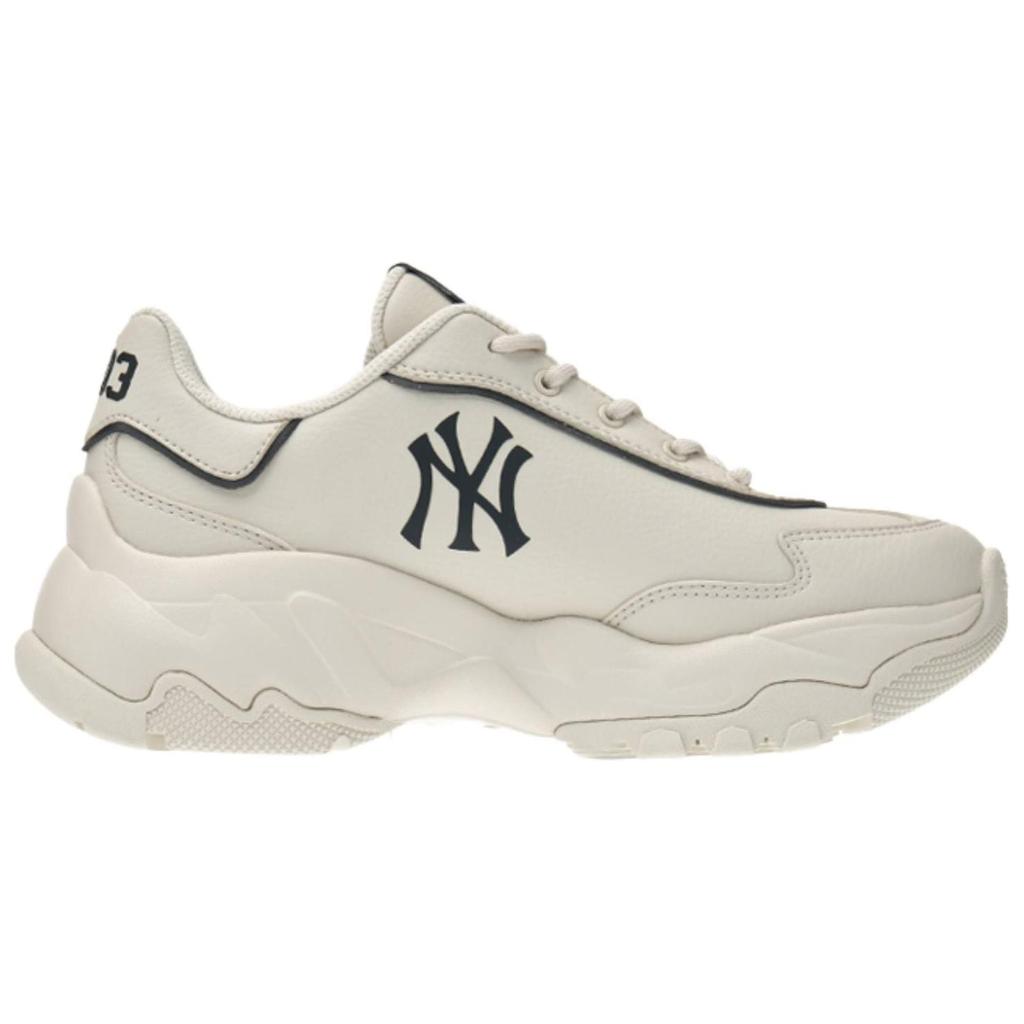 MLB Zapatillas Chunky de Caña Baja Antideslizantes Resistentes a la Abrasión con Suela Gruesa Unisex Beige 3ASHC025N-50IVS