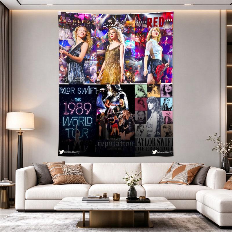 Taylor Swift Eras Tour Collage All Albums Stage Poster Art