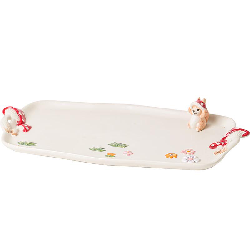 

ZISIZ Cartoon Red Mushroom Ceramic Soup Bowl