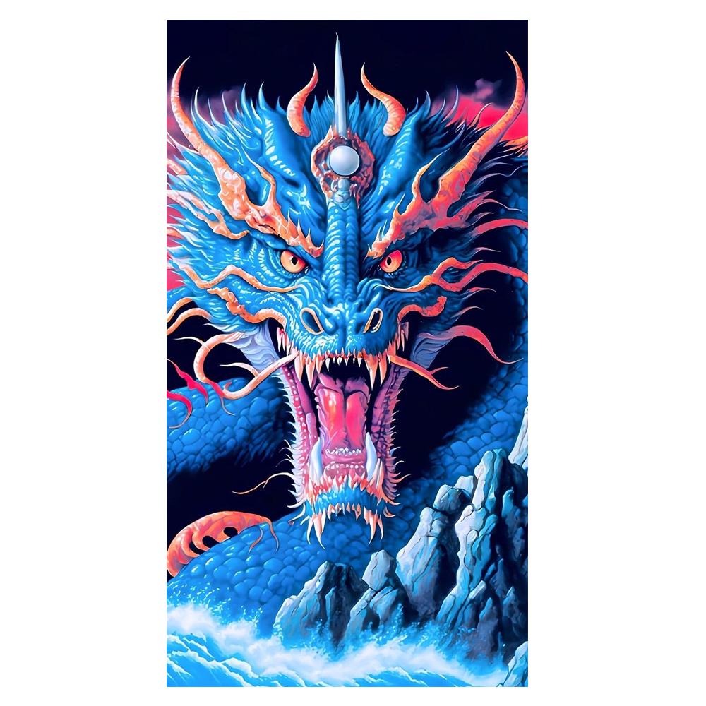 

5D DIY алмазная живопись Дракон картина мозаика вышивка полная дрель вышивка крестиком стразы домашний декор J3642 round 30x60cm коричневый