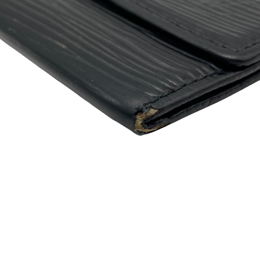 Used LOUIS VUITTONKey Holder  Black Leather Unisex