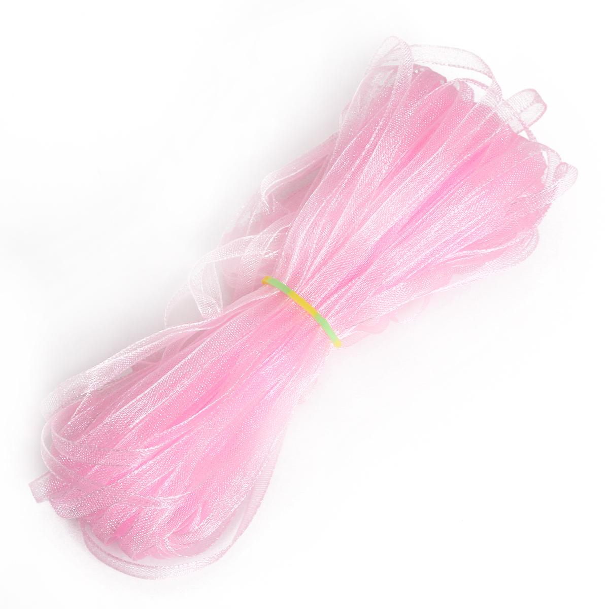 

Лента из органзы, шириною 3 мм, для упаковки подарков розовый