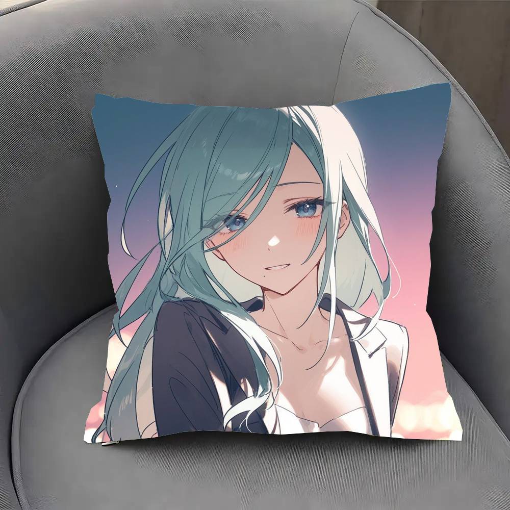 Shizuku Hinomori Anime PProject Pillow Case Fashion Square Pillowcase Bedroom Sofa Room Ins Decoration Leisure