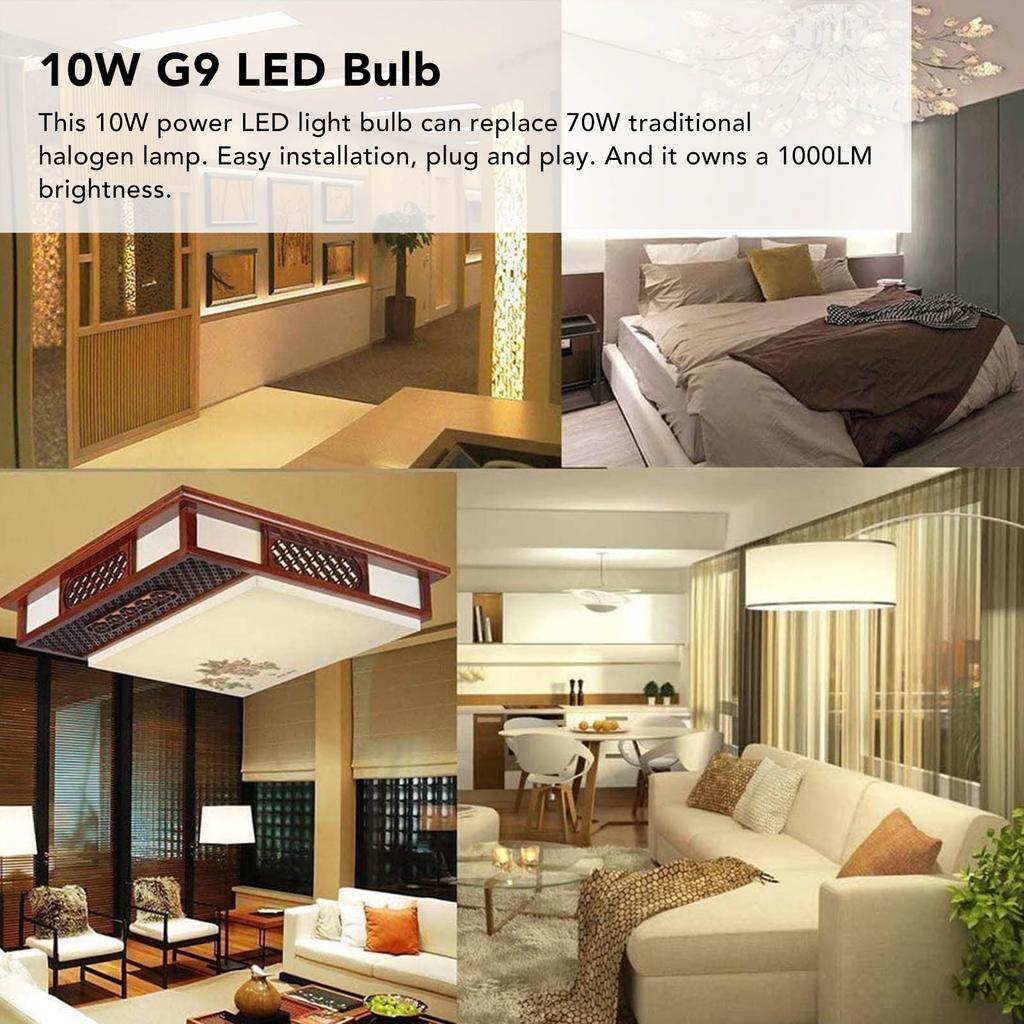 Plastic G9 Light Bulb Cool White LED Lamp New Clear Cover  Home Lighting