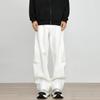 JYL Unisex Straight Jeans  Winter American High-Street Loose White Denim