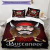 3pcs Duvet Cover Set (1*Duvet Cover + 2*Pillowcase, Without Core), Tampa Bay Buccaneers Print Soft All‑Season Bedding Set, Home Bedroom Decor Gift