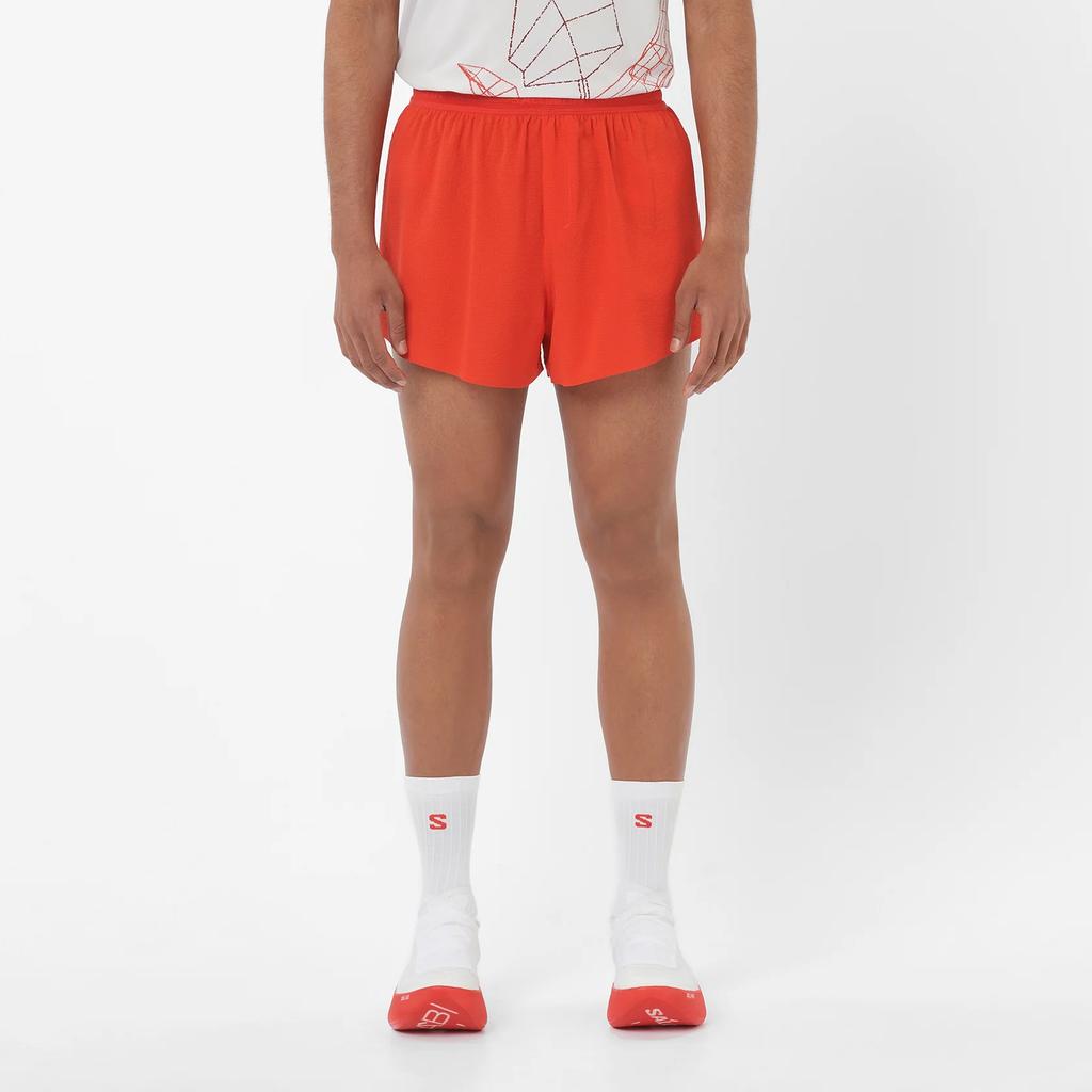 Salomon Sense Aero Split Breathable Quick-Dry Lace-Up Mid-Rise Running Shorts Men shorts C28462