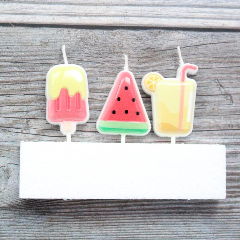 

Cool Moment Theme Candle Children s Creative Party Cute Cartoon Fruit Ice Cream Shape Candle Cool moment candle