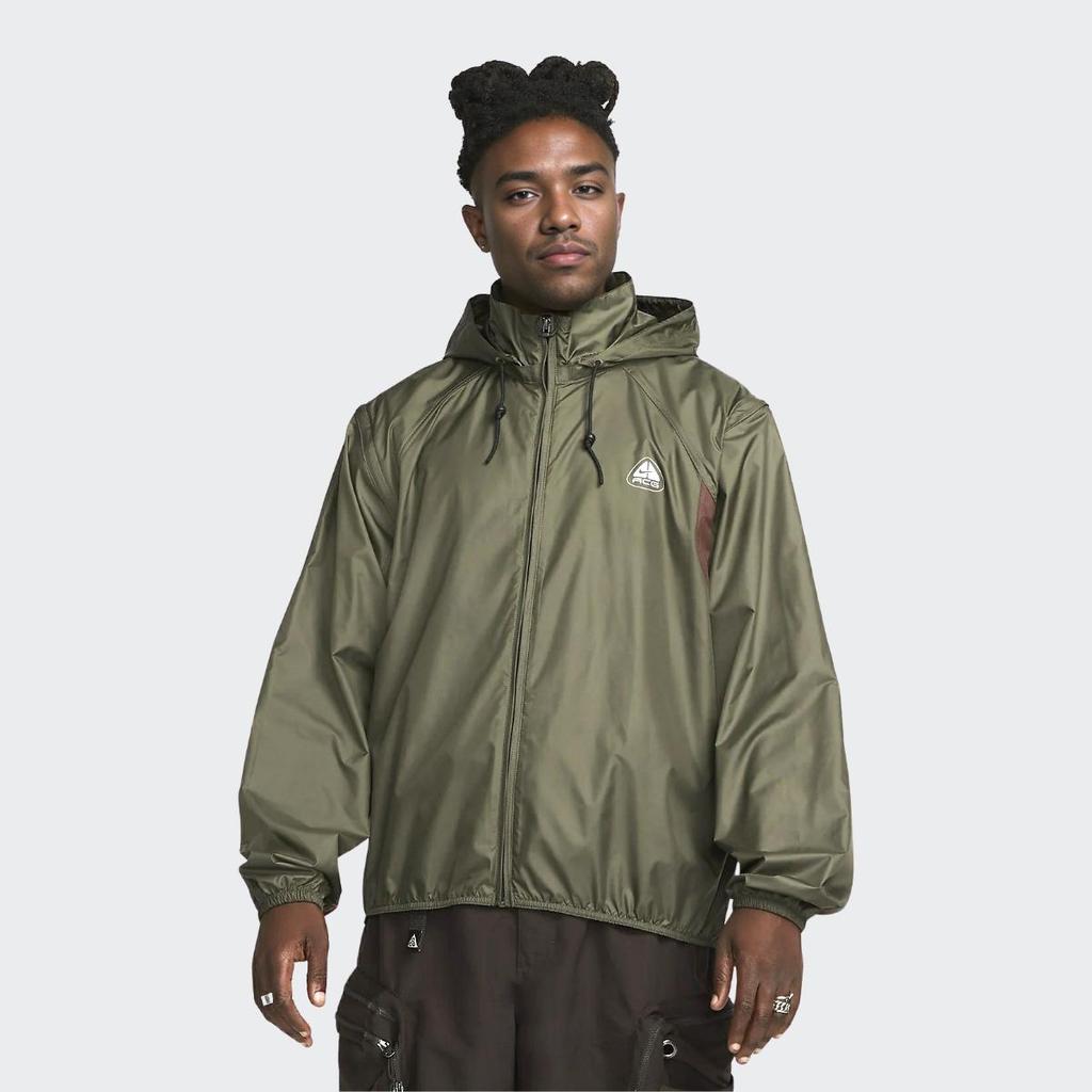 Nike Acg Oregon Series Reissue Unisex Cargo Khaki Micro Shell Jacket DV9218-325