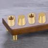 Brass Cutting Board Stabilisers Non Slip Waterproof Feet Pads Easy Install for Kitchen Chopping Board Jewelry Box Furniture Upgrade