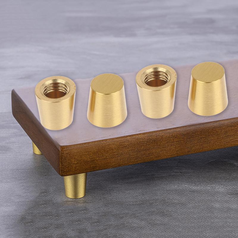 Brass Cutting Board Stabilisers Non Slip Waterproof Feet Pads Easy Install for Kitchen Chopping Board Jewelry Box Furniture Upgrade
