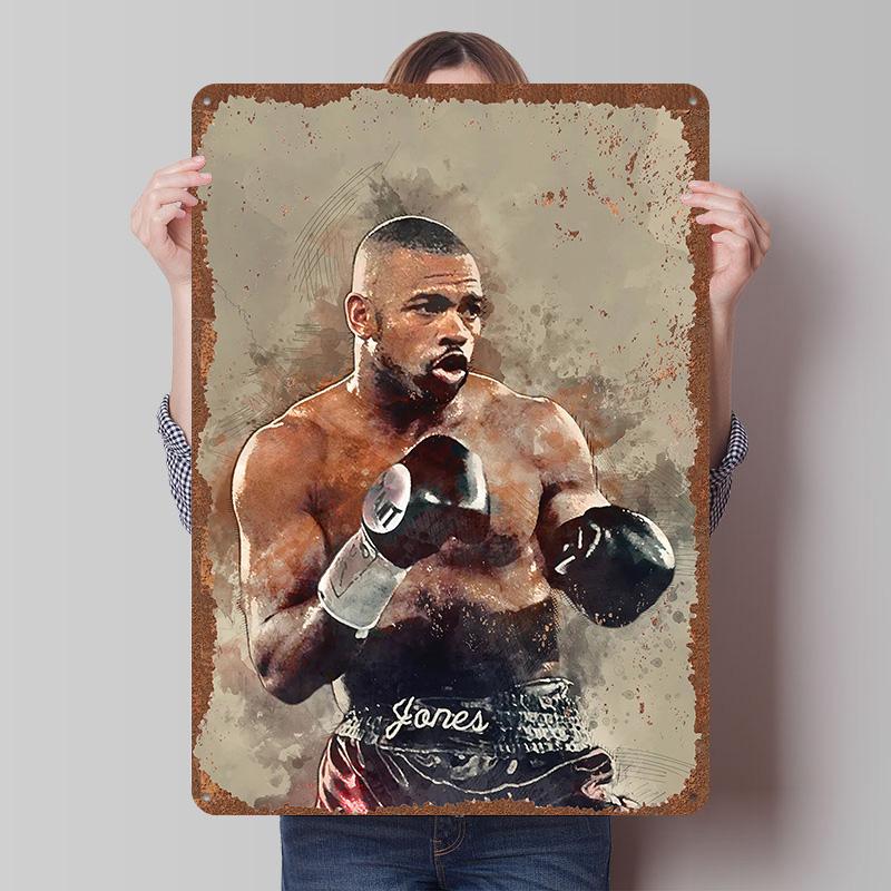 Roy Jones Jr Boxer Metal Posters Custom Vintage Metal Signs Wall Art Retro Tin Plaque for Man Cave Decoration Bedroom Desk Decor