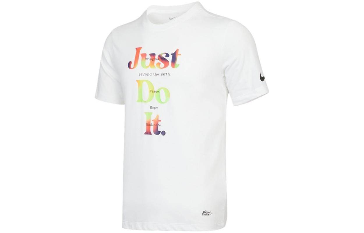 

Nike T Shirts Men s White Crew Neck Moderate Straight Fit DM7908-100 XXXL