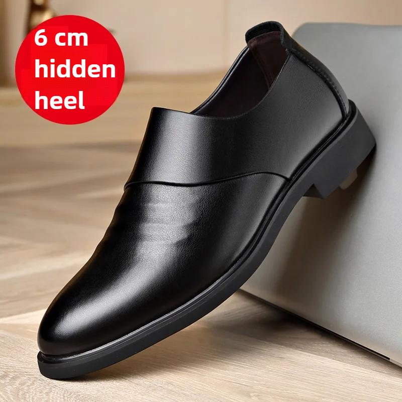 Shoes Men Leather Original Cow Leather Shoes for Men Fashion Casual Increase New Designer Men's Dress Shoes Black Platform Shoe