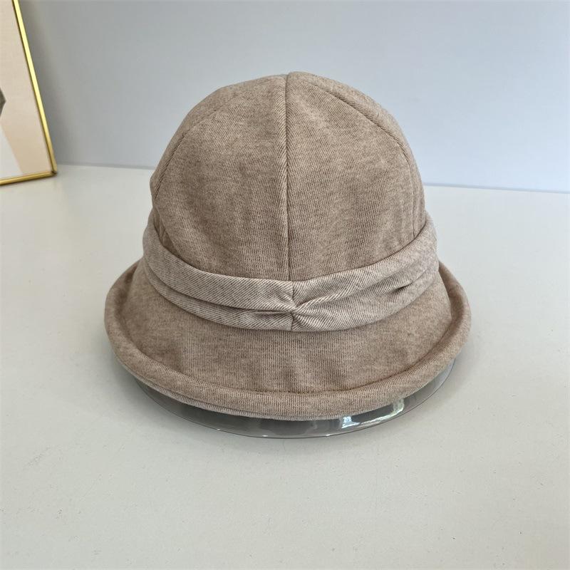 

Осень и зима новая универсальная литературная и ретро стиль куполообразная шляпа-ведро с загнутыми полями шерстяная с маленькими полями женская M（56-58cm）