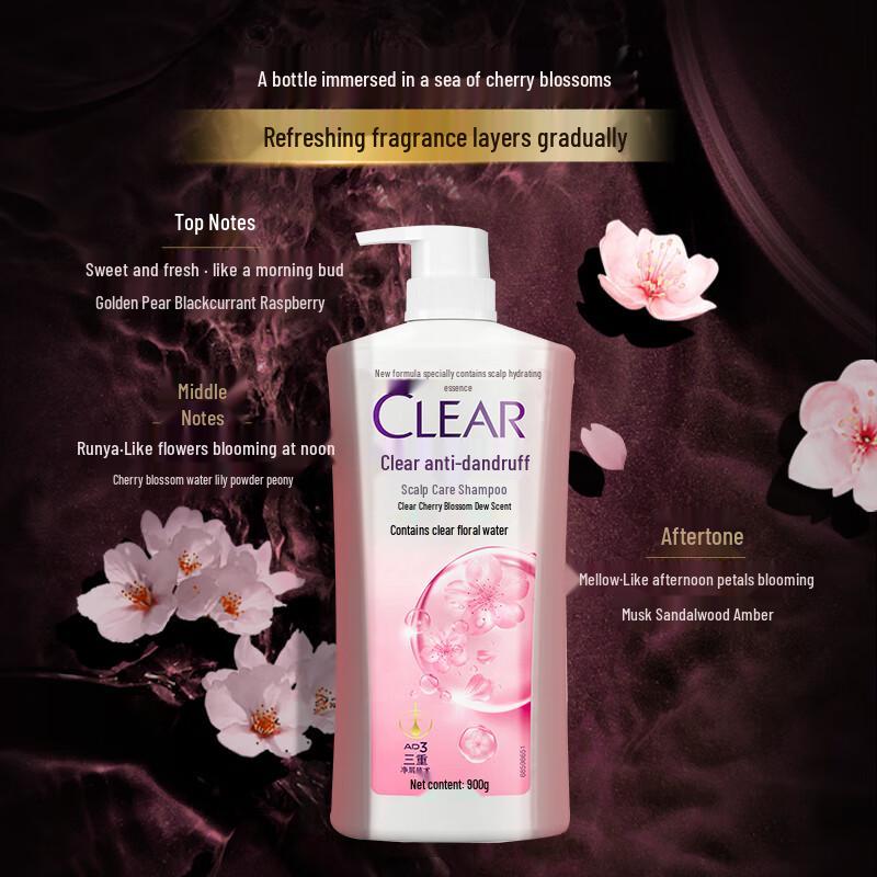 Clear Anti-Dandruff Cherry Blossom Shampoo