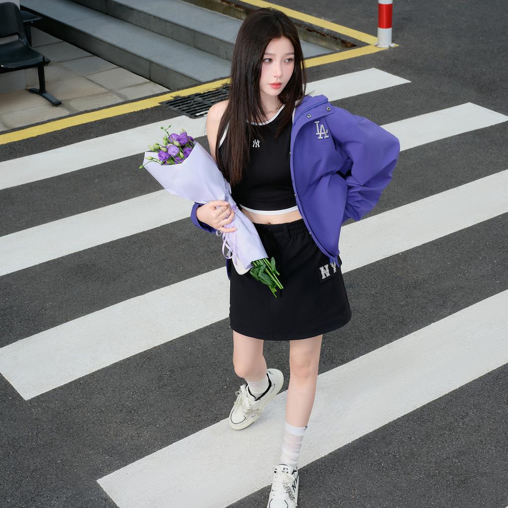 New MLB Los Angeles Dodgers Basic Collection 25FW Jacket Unisex Purple 3AWJB0154-07PPS