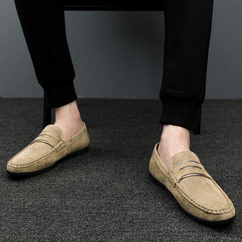 Fashion Genuine Leather Men's Loafers Classic Comfortable and Lightweight Style Office and Leisure Party Luxury Adult Flat Shoes
