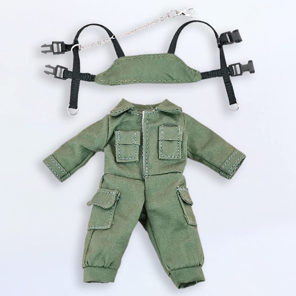 Niannyyhouse Obitsu 11 Kleidung Taktischer Anzug Weste Body Puppenkleidung Puppenkleidung 1/12BJD (armygrün)