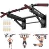 Foldable Pull-Up Bar, Pull-Ups with Non-Slip Handles, Wall Mounted Max. 120 Kg, 98 X 65 X 31 Cm Black