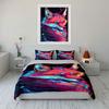 Colorful Abstract Fox Design. Bedding Sets Duvet Cover Sets Duvet Covers Pillowcases(1*Duvet Cover 2*Pillowcases Without Duvet Insert)