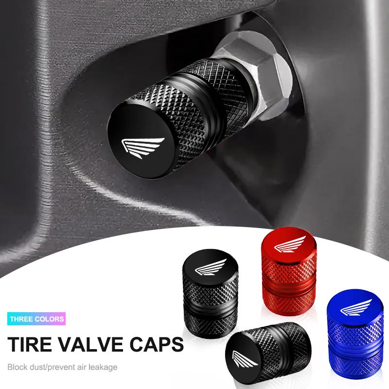 4Pcs Metal Car Tire Valve Cover Wheel Stem Dustproof Air Cap Case For Honda CBR 125R 954 600 650F 650R 1100XX 1000F 600RR 1000RR