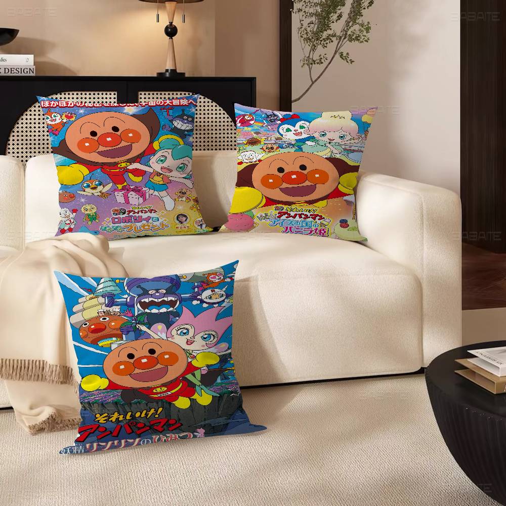 Cartoon A-Anpanman Pillowcase Toon Gift Cushion Cover Bedroom Home Sofa Chair Seat Decor Pillow Case