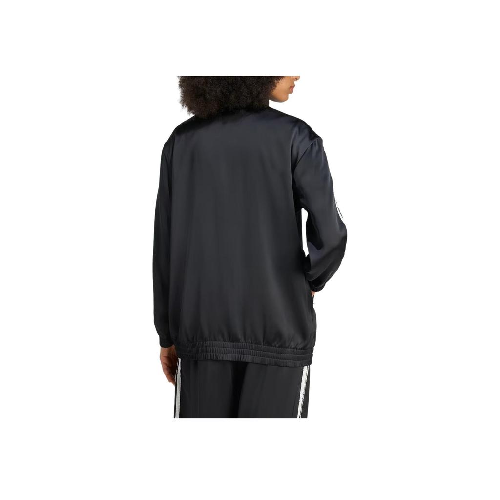 Adidas Originals Firebird Loose Ruffled Three Stripe Sports Stand Collar Zip Jacket Women Jackets KC8810